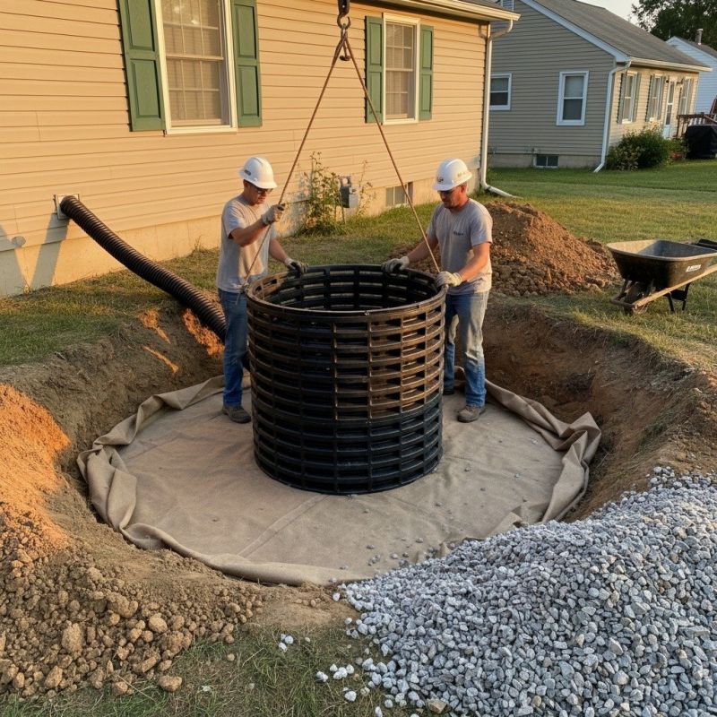 Backyard Dry Well Installation